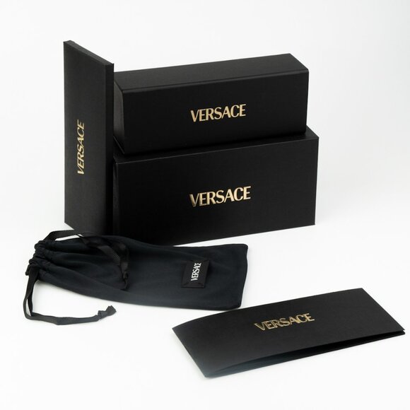 Versace Men Sunglasses Gold Grey Rectangle VE2290 100287 NEW AUTHENTIC - Picture 11 of 11